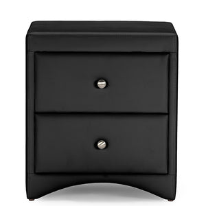 Baxton Studio Dorian Faux Leather Upholstered Modern Nightstand