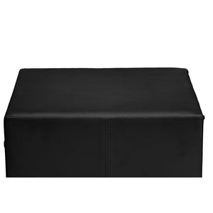 Baxton Studio Dorian Black Faux Leather Upholstered Modern Nightstand