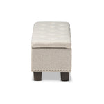 Load image into Gallery viewer, Baxton Studio Hannah Modern and Contemporary Fabric Upholstered Button-Tufting Storage Ottoman Bench
