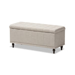 Load image into Gallery viewer, Baxton Studio Kaylee Modern Classic Fabric Upholstered Button-Tufting Storage Ottoman Bench
