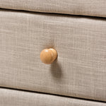 Load image into Gallery viewer, Baxton Studio Jonesy Mid-Century Beige Linen Upholstered 2-Drawer Nightstand
