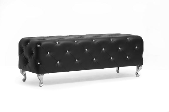 Baxton Studio Stella Crystal Tufted Modern Bench