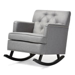 Load image into Gallery viewer, BAXTON STUDIO BETHANY MODERN AND CONTEMPORARY GREY FABRIC UPHOLSTERED BUTTON-TUFTED ROCKING CHAIR
