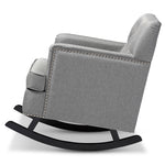 Load image into Gallery viewer, Baxton Studio Bethany Modern And Contemporary Grey Fabric Upholstered Button-Tufted Rocking Chair
