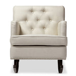 Load image into Gallery viewer, Baxton Studio Bethany Modern And Contemporary Light Beige Fabric Upholstered Button-Tufted Rocking Chair
