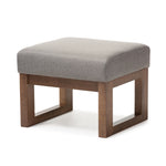 Load image into Gallery viewer, Baxton Studio Yashiya Mid-Century Retro Modern Grey Fabric Upholstered Ottoman Stool
