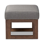 Load image into Gallery viewer, Baxton Studio Yashiya Mid-Century Retro Modern Grey Fabric Upholstered Ottoman Stool
