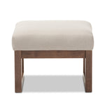 Load image into Gallery viewer, BAXTON STUDIO YASHIYA MID-CENTURY RETRO MODERN LIGHT BEIGE FABRIC UPHOLSTERED OTTOMAN STOOL
