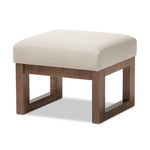 Load image into Gallery viewer, Baxton Studio Yashiya Mid-Century Retro Modern Light Beige Fabric Upholstered Ottoman Stool
