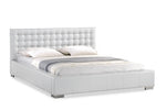 Load image into Gallery viewer, BAXTON STUDIO MADISON WHITE MODERN BED WITH UPHOLSTERED HEADBOARD - QUEEN SIZE
