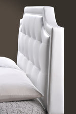 Load image into Gallery viewer, Baxton Studio Carlotta White Modern Bed With Upholstered Headboard - Full Size
