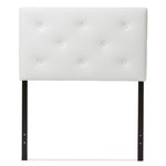 Load image into Gallery viewer, BAXTON STUDIO BALTIMORE MODERN AND CONTEMPORARY WHITE FAUX LEATHER UPHOLSTERED TWIN SIZE HEADBOARD
