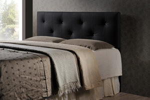 Baxton Studio Kirchem Upholstered Black Full Sized Headboard