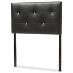 Load image into Gallery viewer, Baxton Studio Kirchem Modern And Contemporary Black Faux Leather Upholstered Twin Size Headboard
