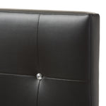 Load image into Gallery viewer, Baxton Studio Kirchem Modern And Contemporary Black Faux Leather Upholstered Twin Size Headboard
