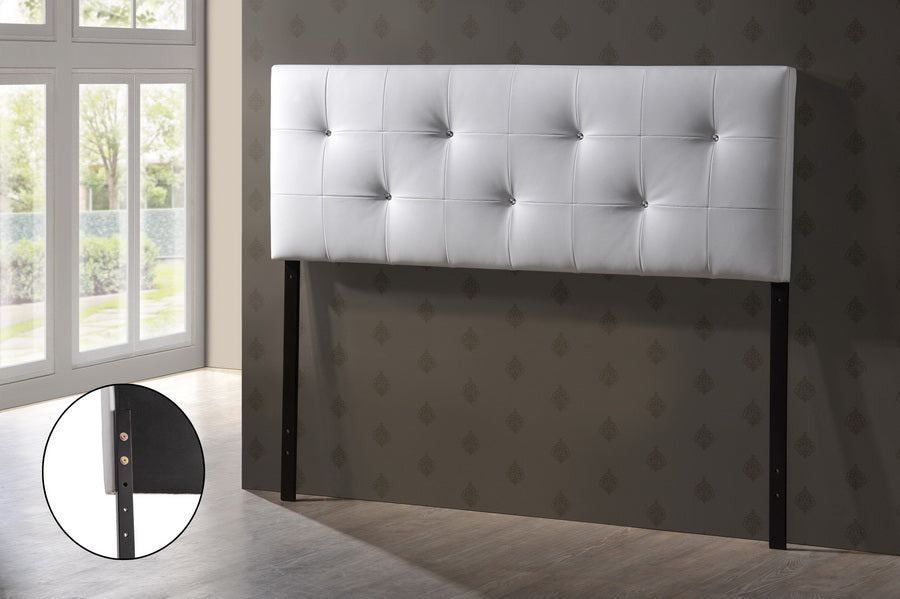 Baxton Studio Kirchem Upholstered White Queen-Sized Headboard