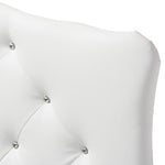 Load image into Gallery viewer, Baxton Studio Rita Modern And Contemporary White Faux Leather Upholstered Button-Tufted Scalloped Twin Size Headboard
