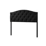 Load image into Gallery viewer, BAXTON STUDIO MYRA MODERN AND CONTEMPORARY QUEEN SIZE BLACK FAUX LEATHER UPHOLSTERED BUTTON-TUFTED SCALLOPED HEADBOARD
