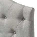 Load image into Gallery viewer, Baxton Studio Myra Modern And Contemporary Grey Fabric Upholstered Button-Tufted Scalloped Twin Size Headboard
