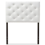 Load image into Gallery viewer, BAXTON STUDIO VIVIANA MODERN AND CONTEMPORARY WHITE FAUX LEATHER UPHOLSTERED BUTTON-TUFTED TWIN SIZE HEADBOARD
