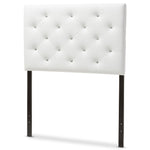 Load image into Gallery viewer, Baxton Studio Viviana Modern And Contemporary White Faux Leather Upholstered Button-Tufted Twin Size Headboard
