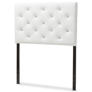 Baxton Studio Viviana Modern and Contemporary Faux Leather Upholstered Button-tufted Headboard