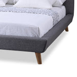 Load image into Gallery viewer, Baxton Studio Jonesy Scandinavian Style Mid-Century Grey Fabric Upholstered Full Size Platform Bed
