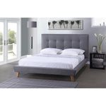 Load image into Gallery viewer, Baxton Studio Jonesy Scandinavian Style Mid-Century Grey Fabric Upholstered Full Size Platform Bed
