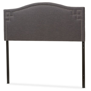 Baxton Studio Aubrey Modern And Contemporary Dark Grey Fabric Upholstered Queen Size Headboard