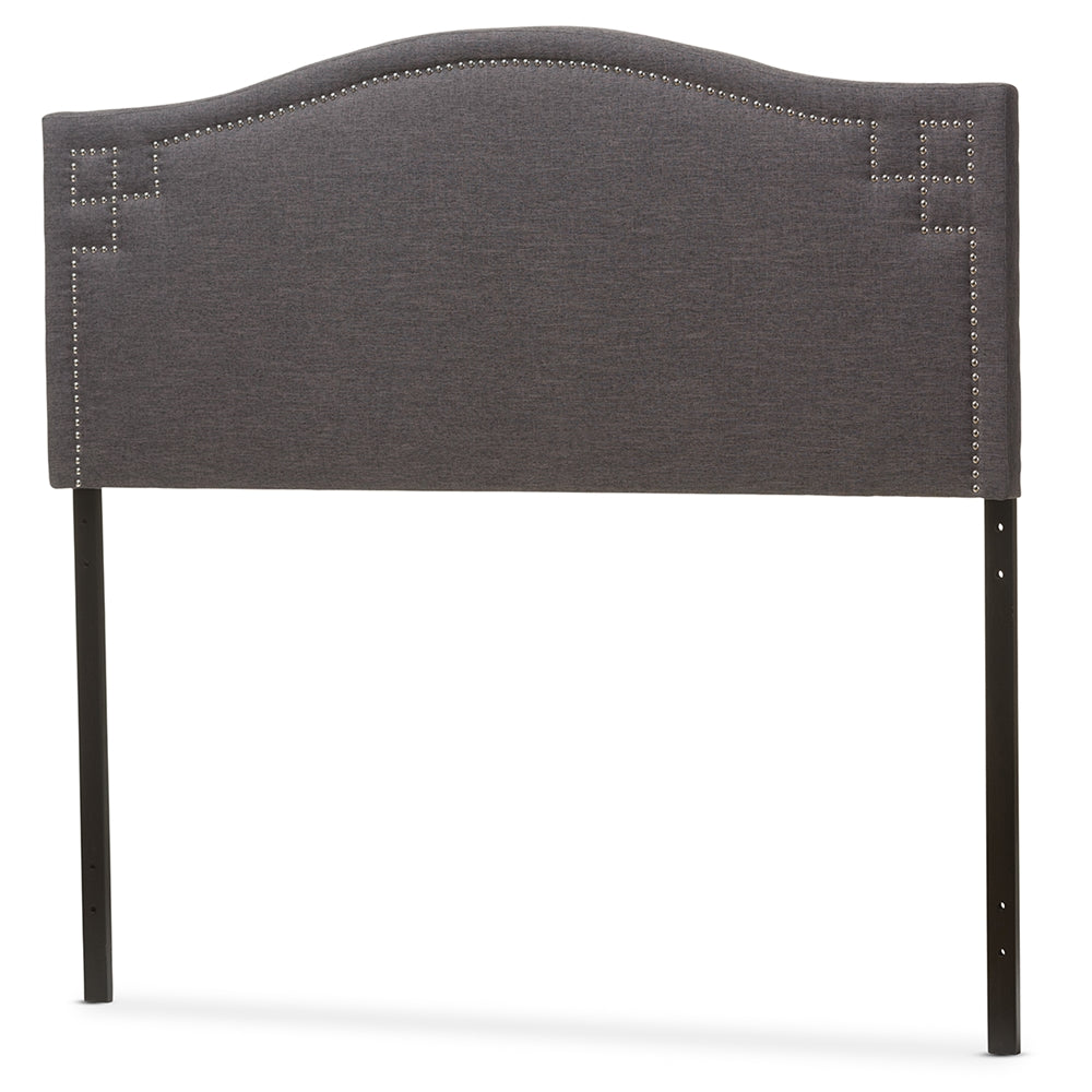 Baxton Studio Aubrey Modern And Contemporary Dark Grey Fabric Upholstered King Size Headboard