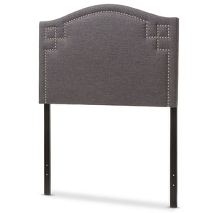 Baxton Studio Aubrey Modern And Contemporary Dark Grey Fabric Upholstered Twin Size Headboard