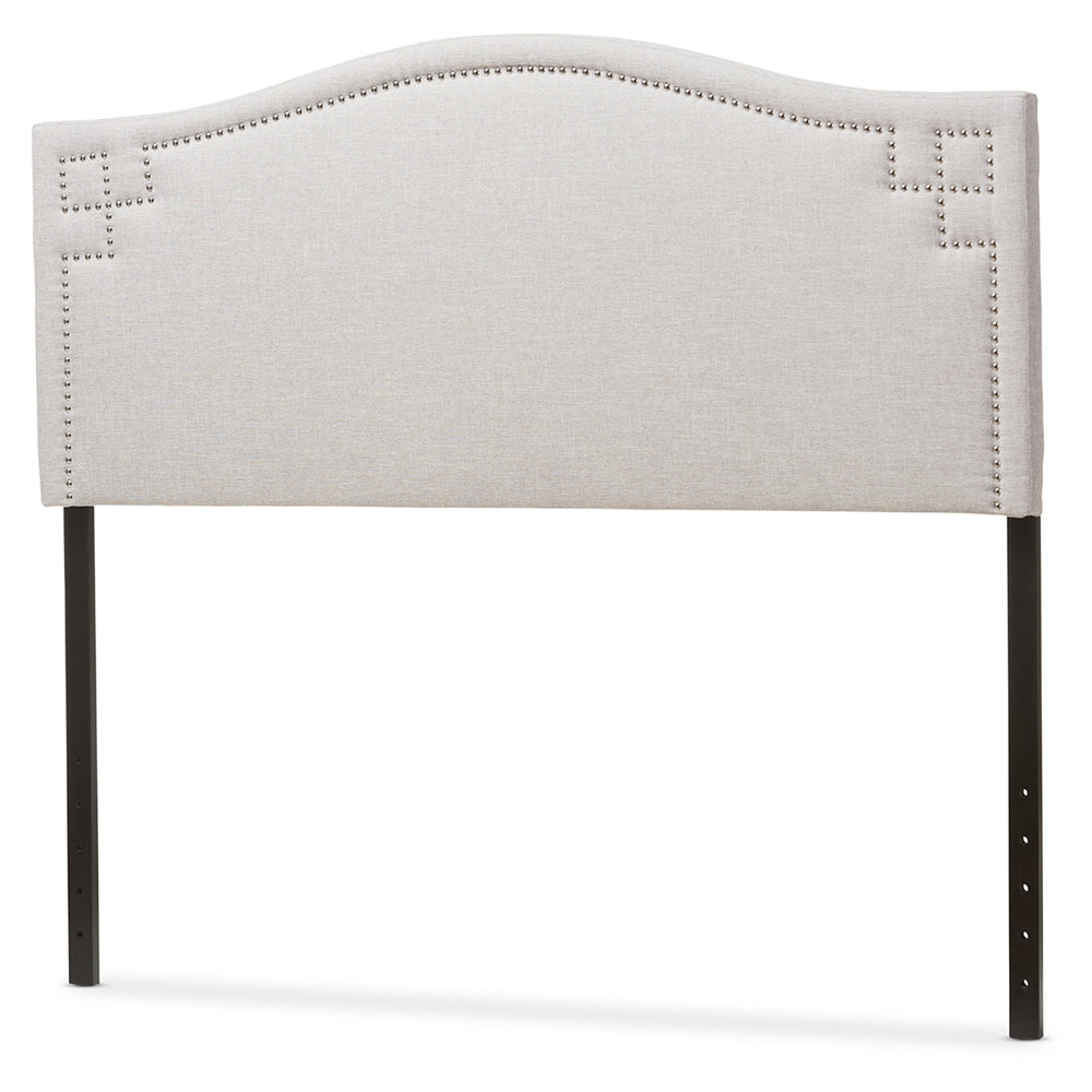 Baxton Studio Aubrey Modern And Contemporary Greyish Beige Fabric Upholstered King Size Headboard