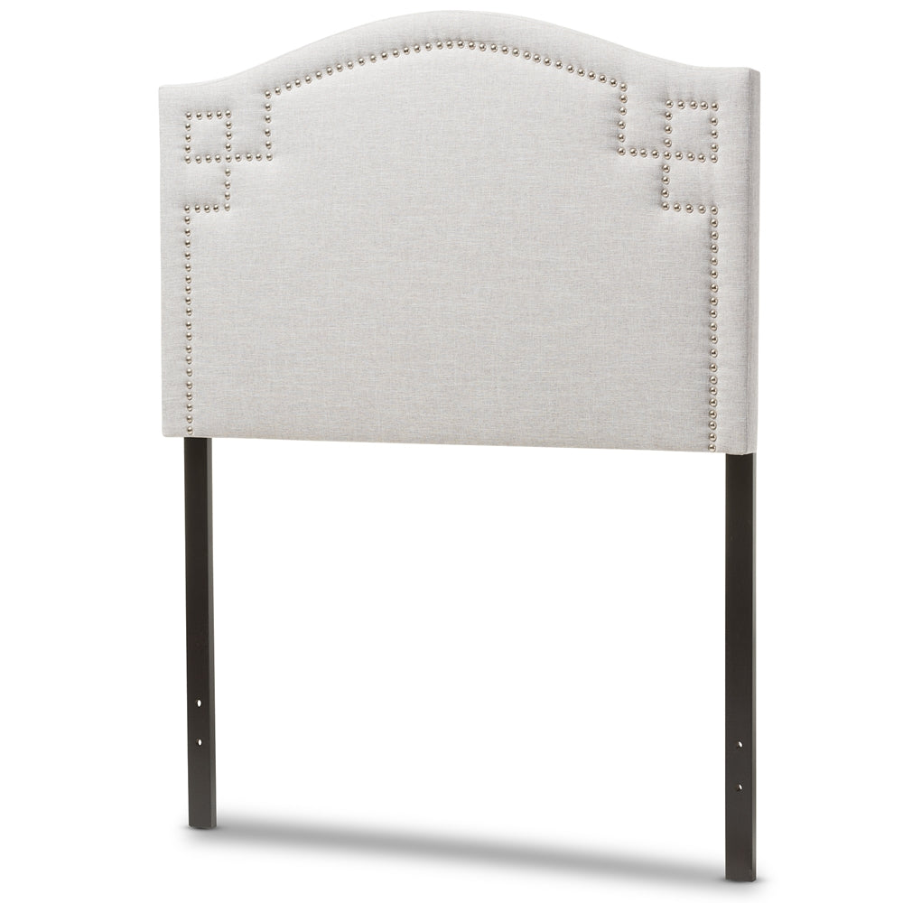 Baxton Studio Aubrey Modern And Contemporary Greyish Beige Fabric Upholstered Twin Size Headboard