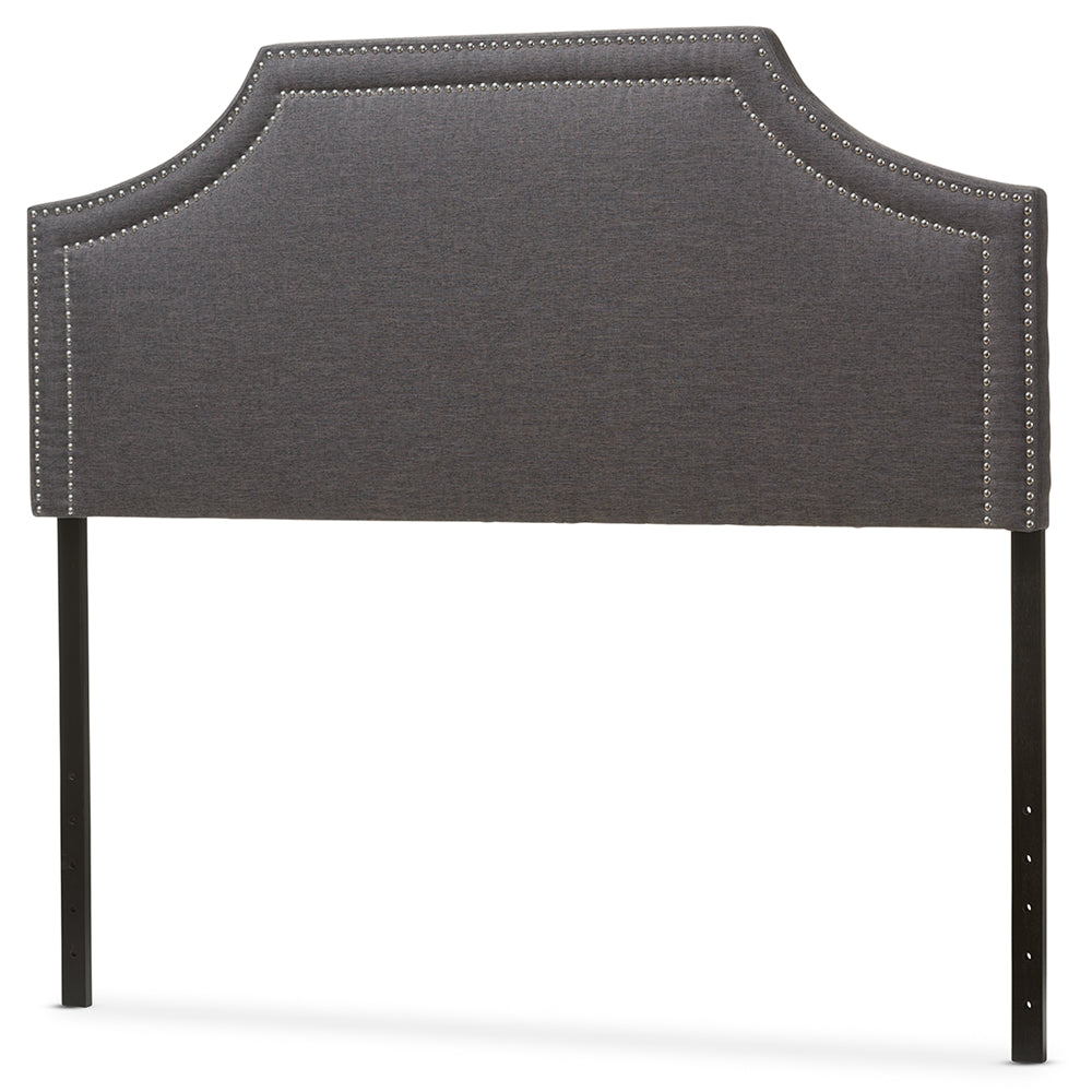 Baxton Studio Avignon Modern And Contemporary Dark Grey Fabric Upholstered Full Size Headboard