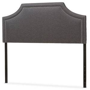 Baxton Studio Avignon Modern And Contemporary Dark Grey Fabric Upholstered Full Size Headboard