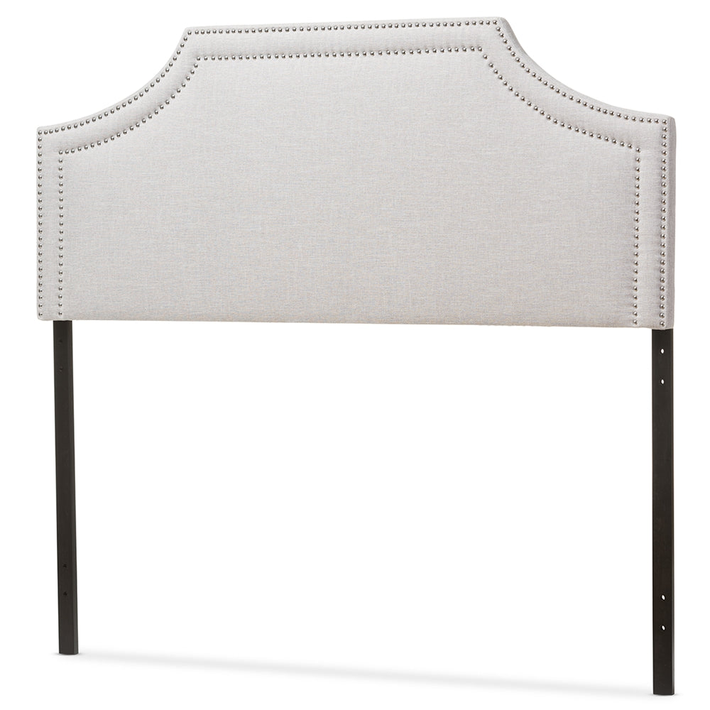 Baxton Studio Avignon Modern And Contemporary Greyish Beige Fabric Upholstered King Size Headboard