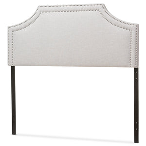 Baxton Studio Avignon Modern And Contemporary Greyish Beige Fabric Upholstered Queen Size Headboard