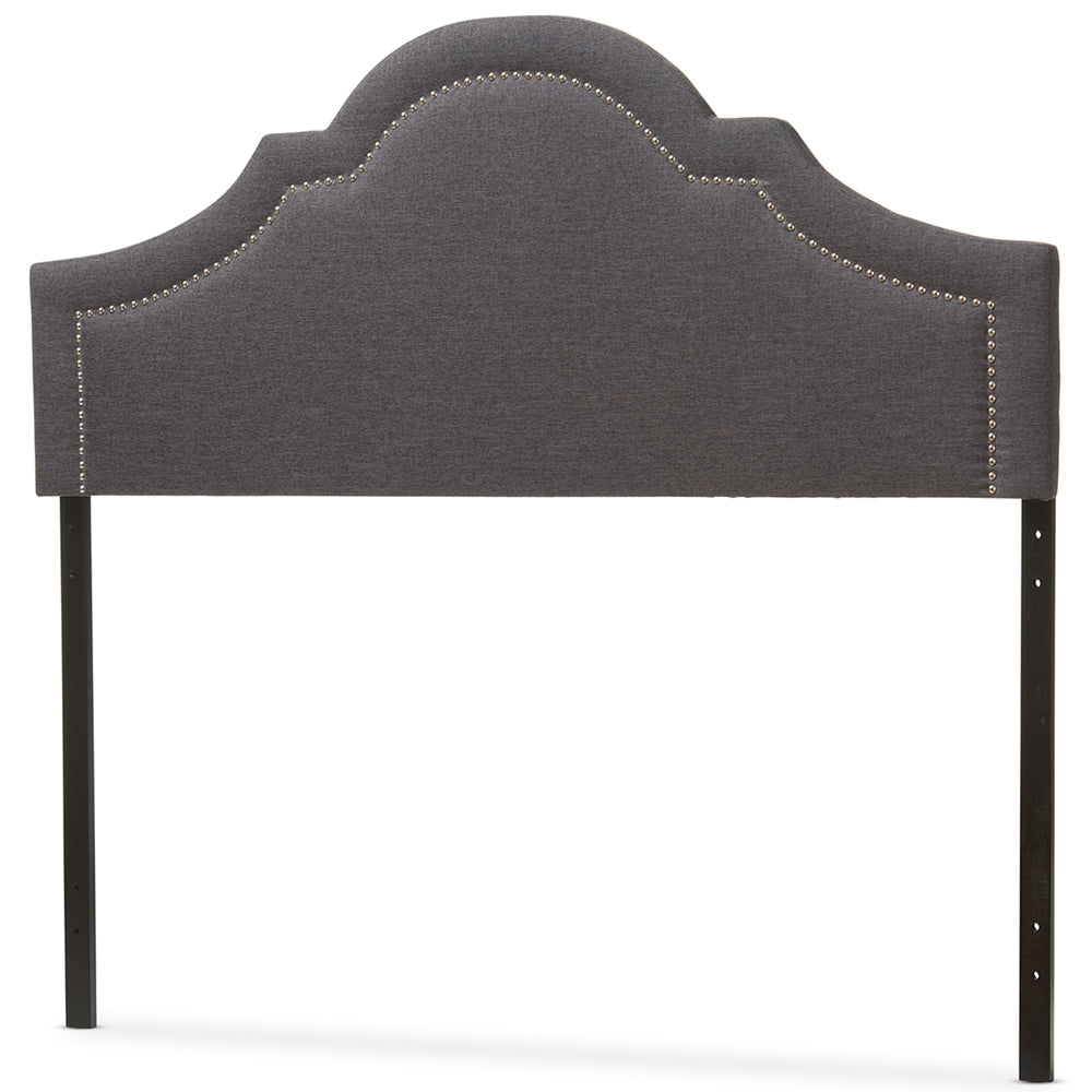 Baxton Studio Rita Modern And Contemporary Dark Grey Fabric Upholstered Queen Size Headboard