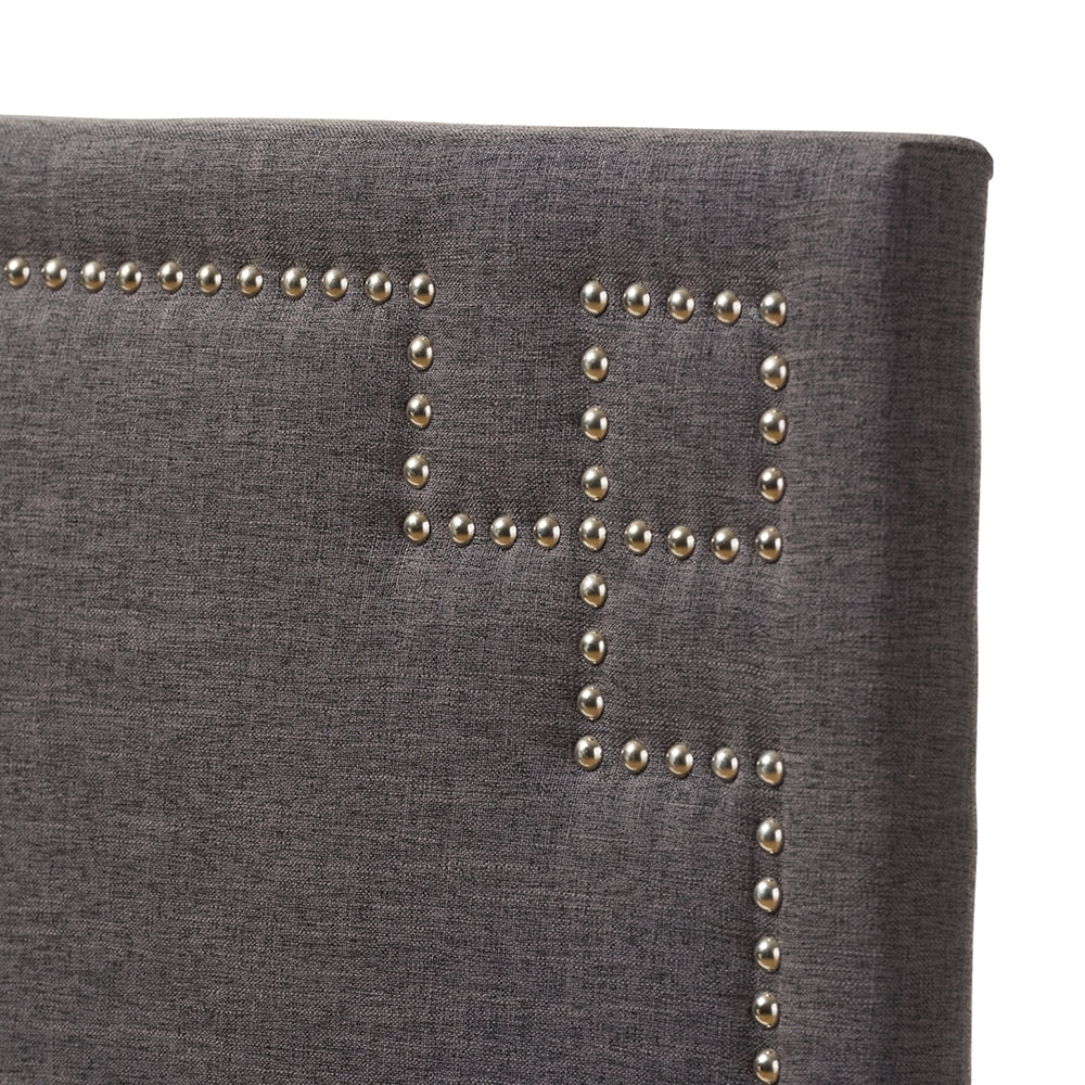 Baxton Studio Geneva Modern And Contemporary Dark Grey Fabric Upholstered Queen Size Headboard