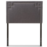 Load image into Gallery viewer, BAXTON STUDIO GENEVA MODERN AND CONTEMPORARY DARK GREY FABRIC UPHOLSTERED TWIN SIZE HEADBOARD
