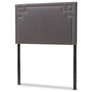 Baxton Studio Geneva Modern And Contemporary Dark Grey Fabric Upholstered Twin Size Headboard