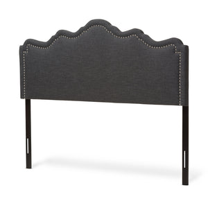 Baxton Studio Nadeen Modern And Contemporary Dark Grey Fabric King Size Headboard