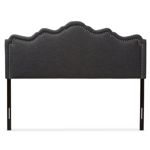 Baxton Studio Nadeen Modern And Contemporary Dark Grey Fabric Queen Size Headboard