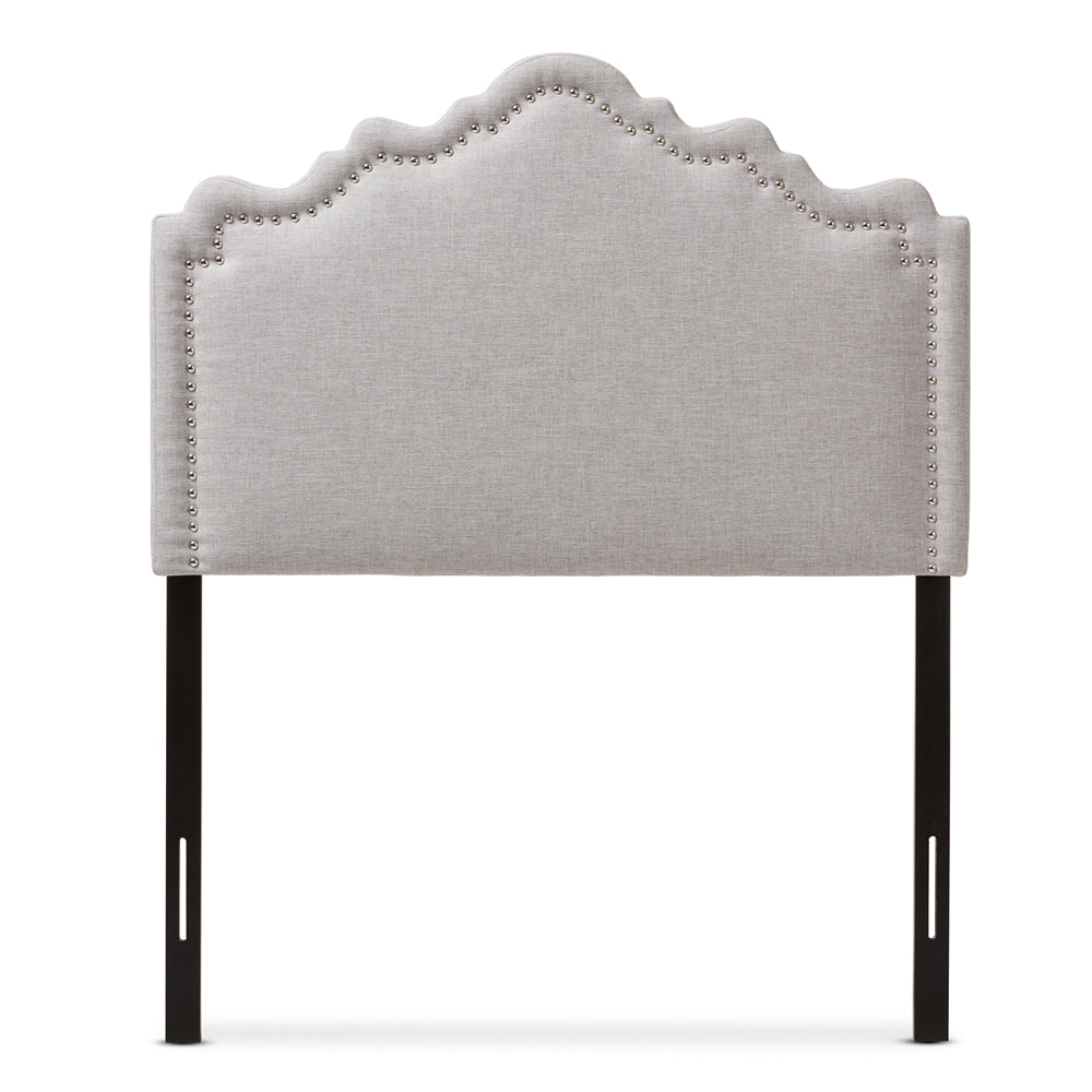 Baxton Studio Nadeen Modern And Contemporary Greyish Beige Fabric Twin Size Headboard