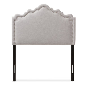 Baxton Studio Nadeen Modern And Contemporary Greyish Beige Fabric Twin Size Headboard