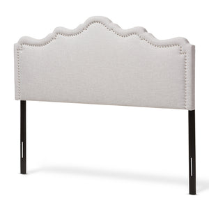 Baxton Studio Nadeen Modern And Contemporary Greyish Beige Fabric King Size Headboard