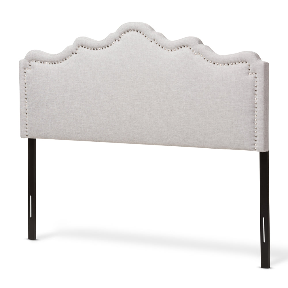 Baxton Studio Nadeen Modern And Contemporary Greyish Beige Fabric Queen Size Headboard