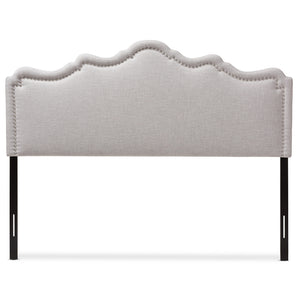 BAXTON STUDIO NADEEN MODERN AND CONTEMPORARY GREYISH BEIGE FABRIC QUEEN SIZE HEADBOARD