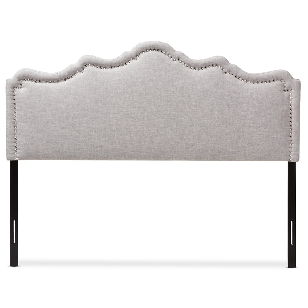 BAXTON STUDIO NADEEN MODERN AND CONTEMPORARY GREYISH BEIGE FABRIC FULL SIZE HEADBOARD