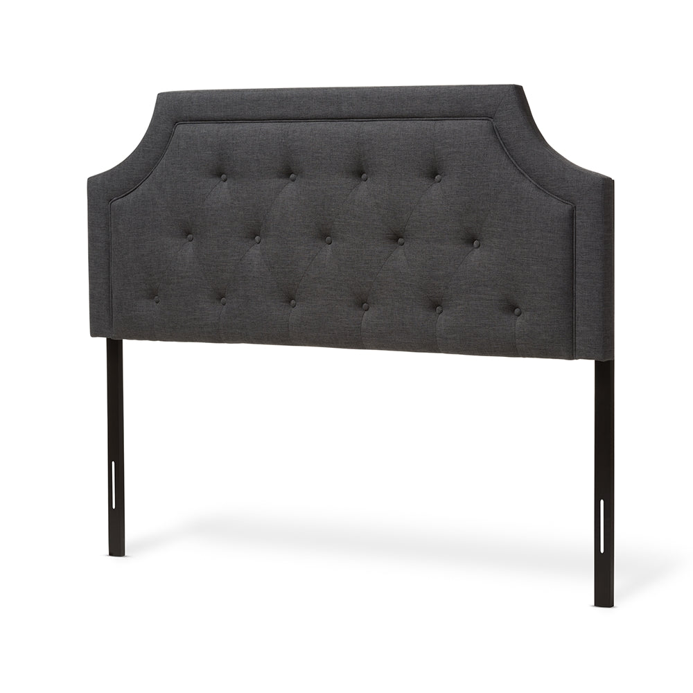 Baxton Studio Mars Modern And Contemporary Dark Grey Fabric King Size Headboard